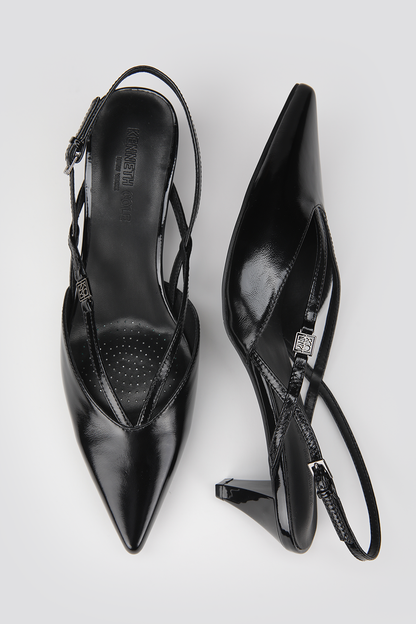 Leather Slingback Heels