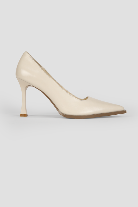 Leather Pointed Toe Heels