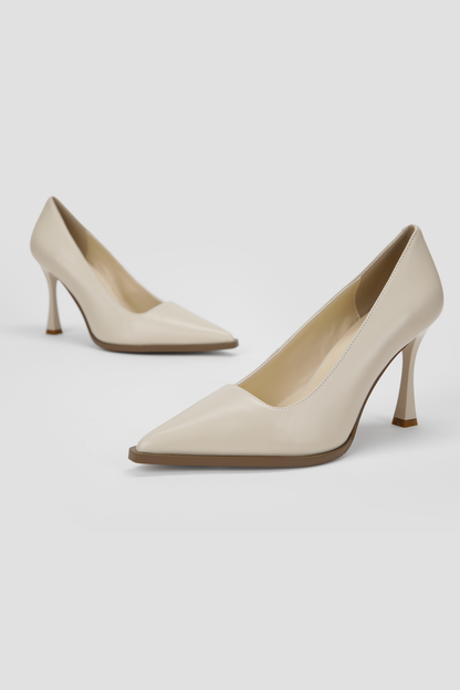Pointed Toe Leather Pumps