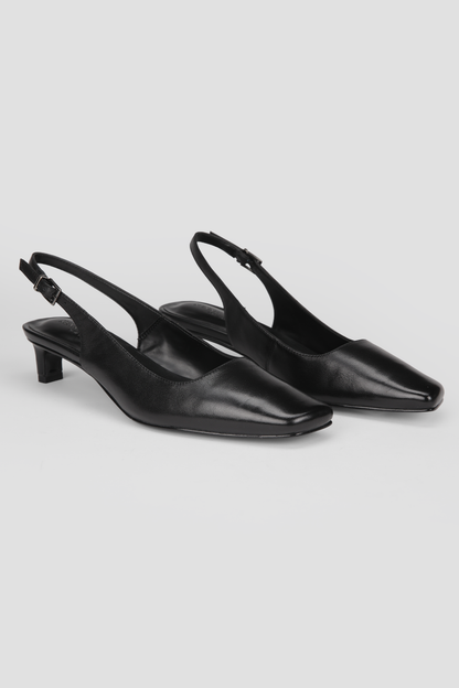 Leather Slingback Heels