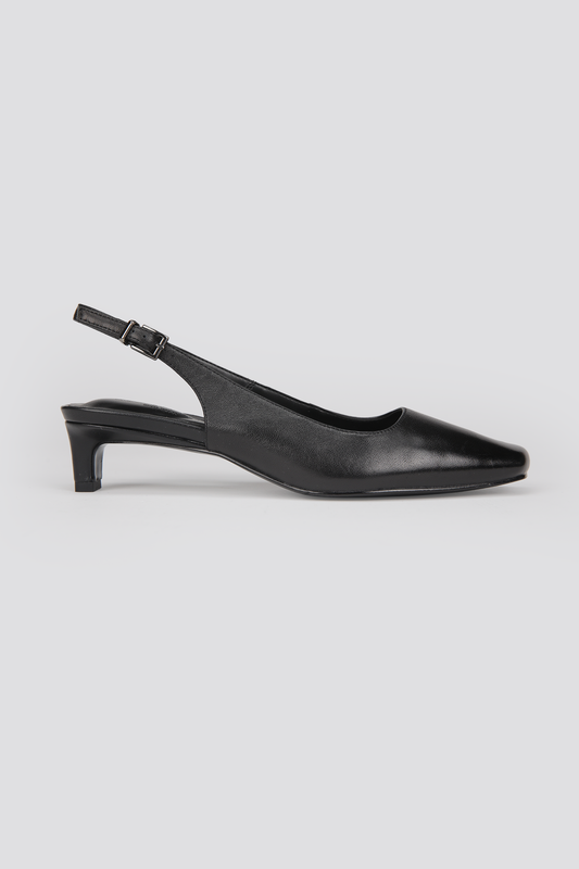 Leather Slingback Heels
