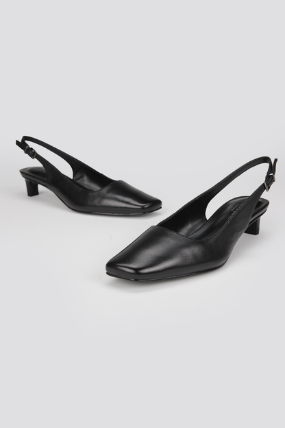 Leather Slingback Heels