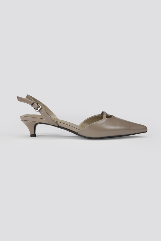 Leather Slingback Heels