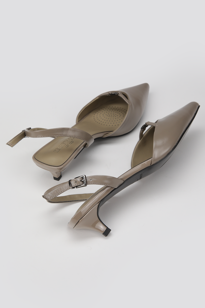 Leather Slingback Heels