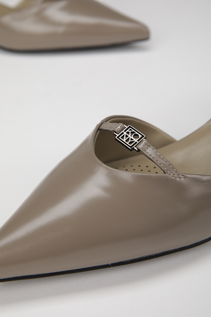 Leather Slingback Heels