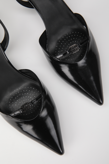 Leather Slingback Heels