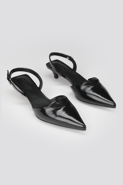 Leather Slingback Heels