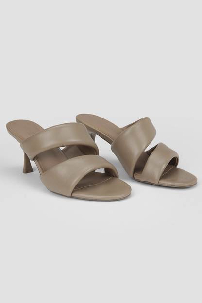 Leather Heeled Mules