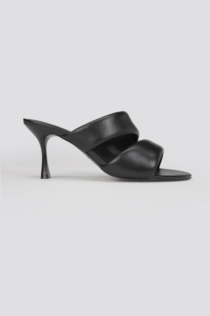 Leather Heeled Mules
