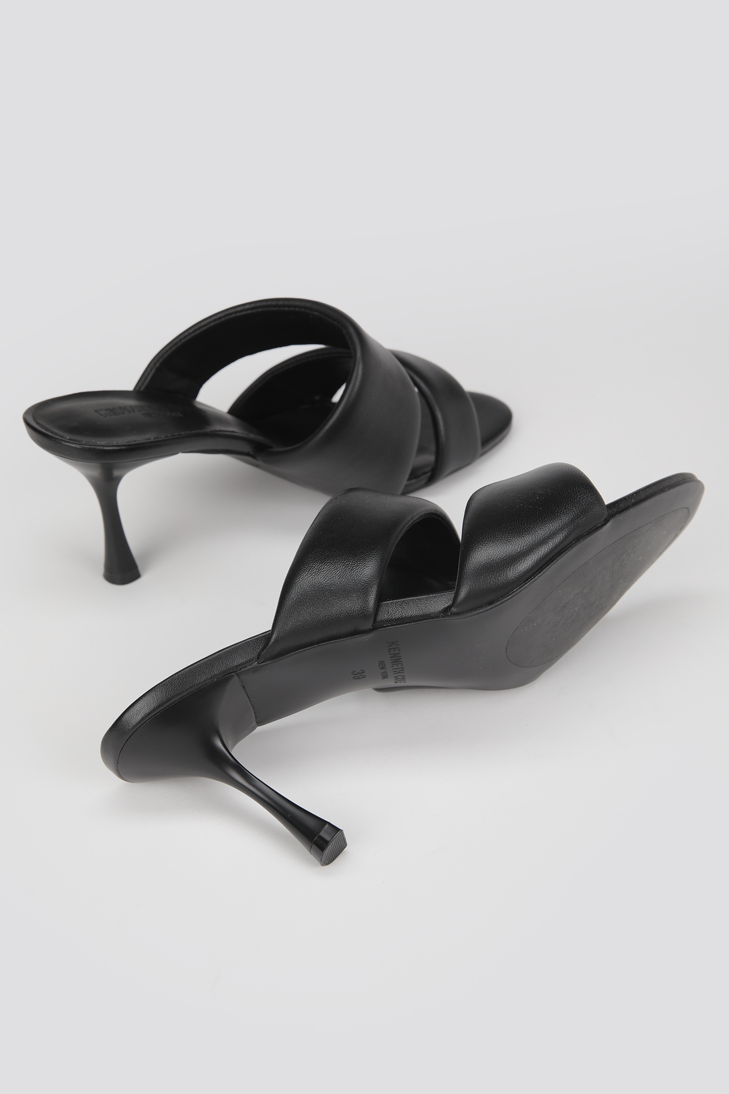 Leather Heeled Mules