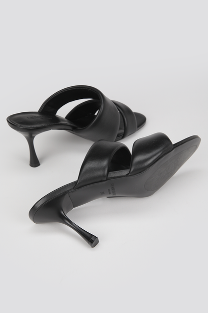 Leather Heeled Mules