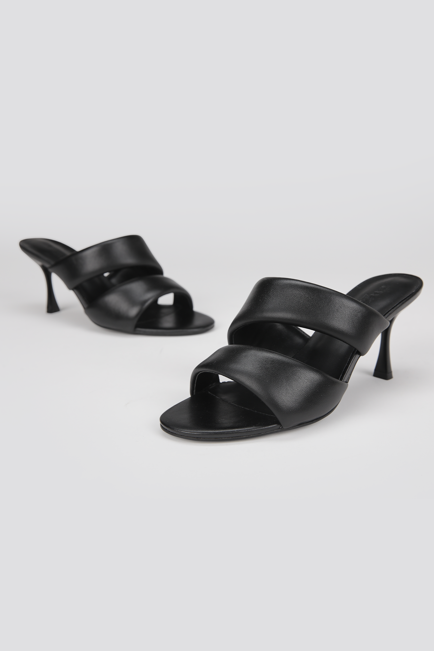 Leather Heeled Mules