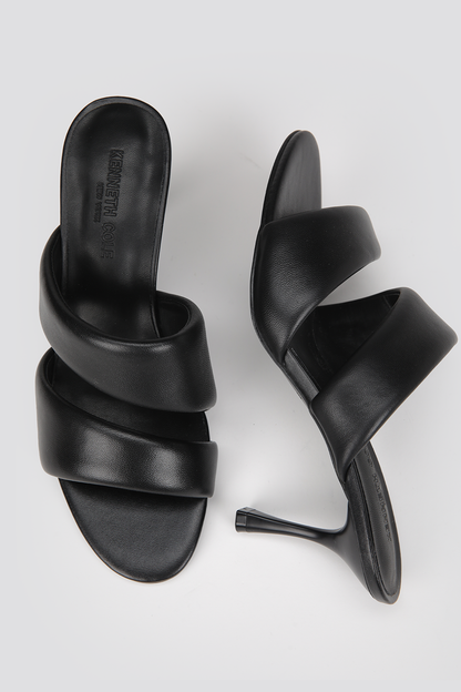 Leather Heeled Mules