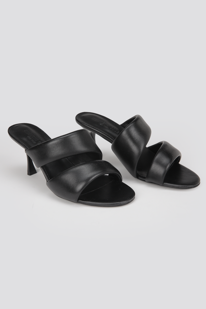 Leather Heeled Mules