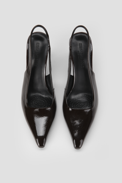 Leather Slingback Heels