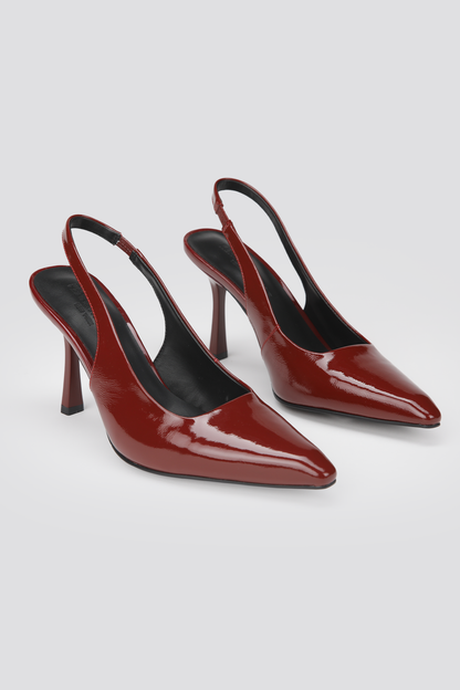 Leather Slingback Heels