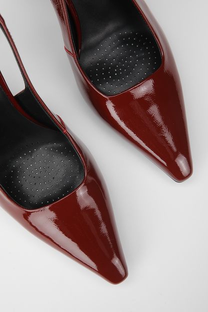 Leather Slingback Heels