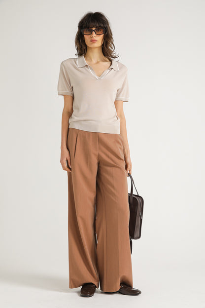 Polo Knit Top