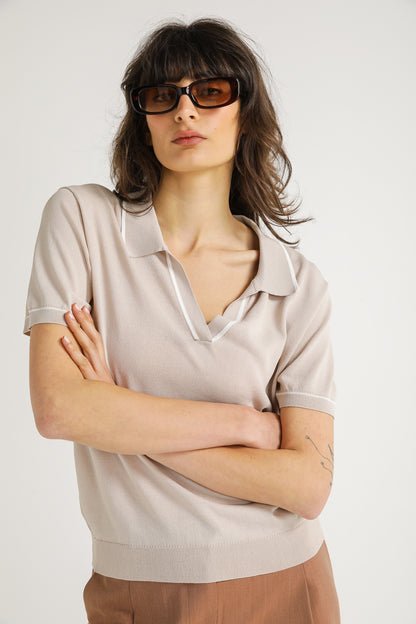 Polo Knit Top