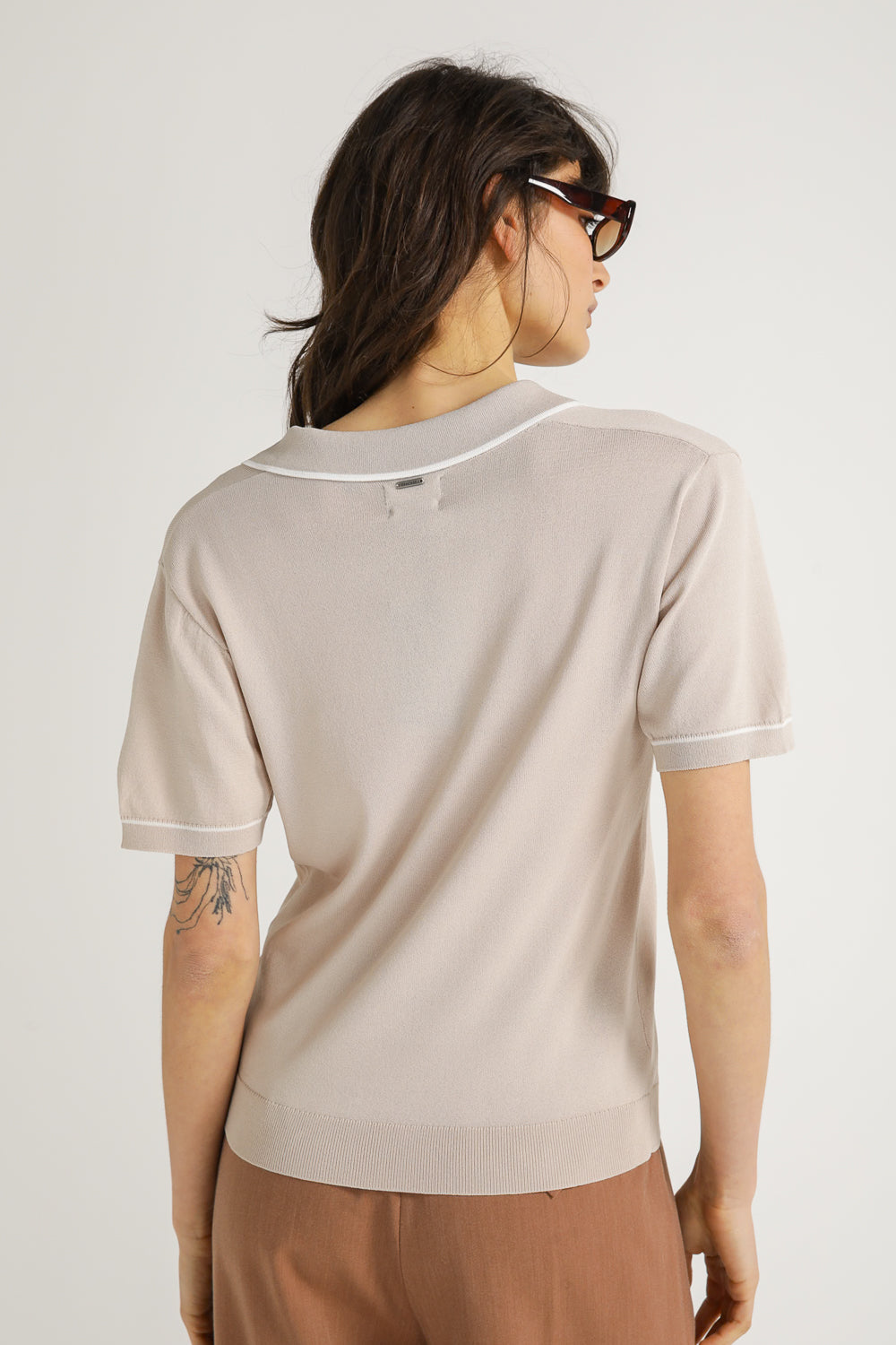 Polo Knit Top