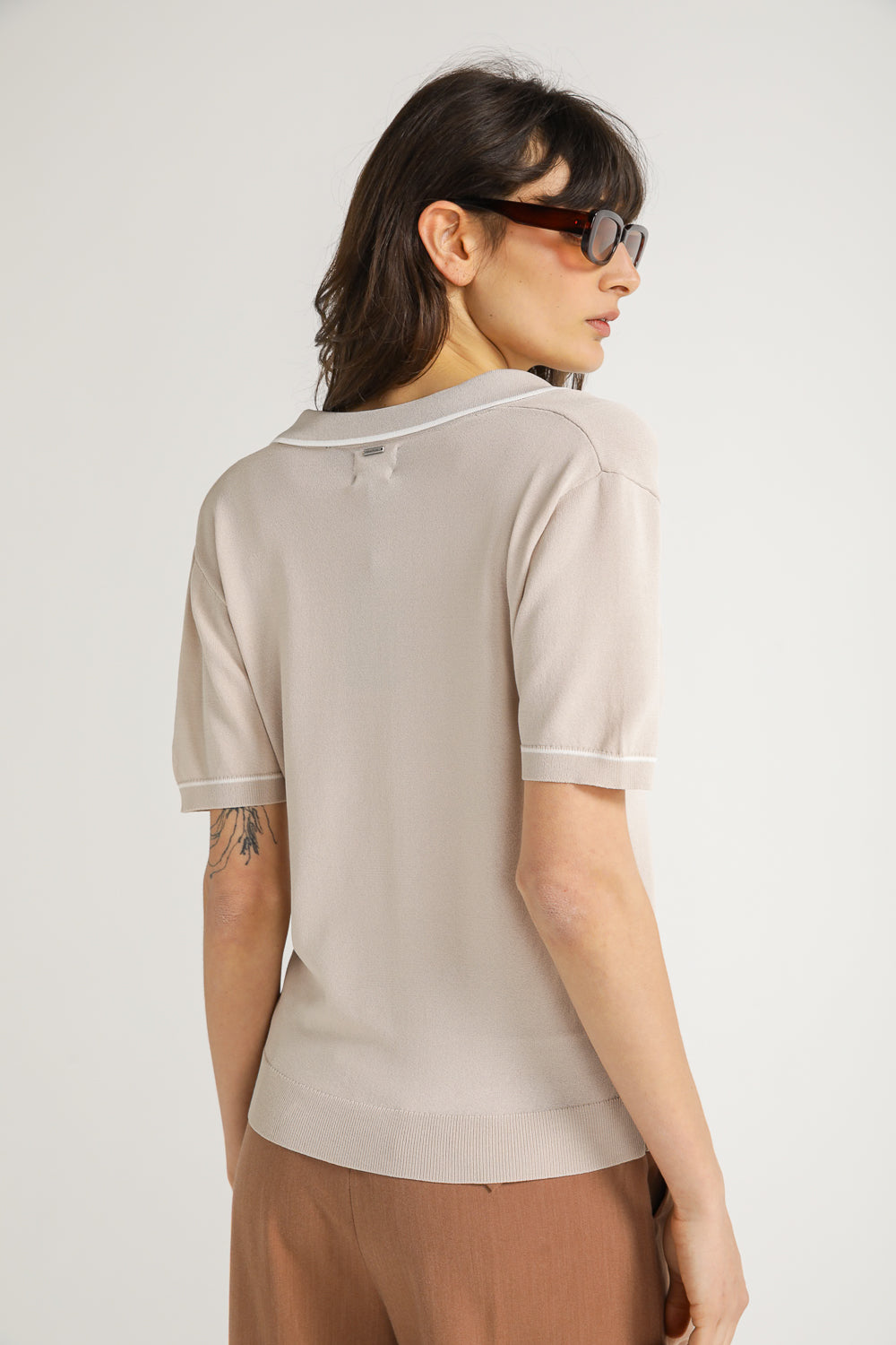 Polo Knit Top