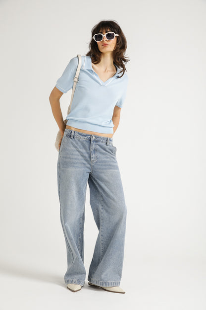 Polo Knit Top