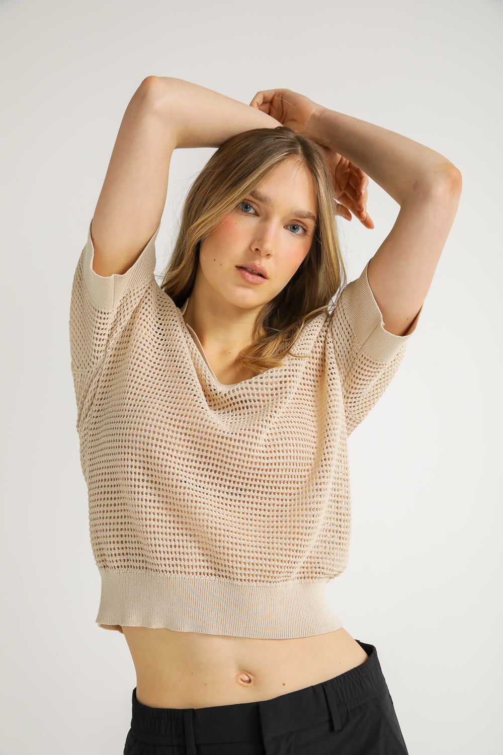 Mesh Polo T Shirt