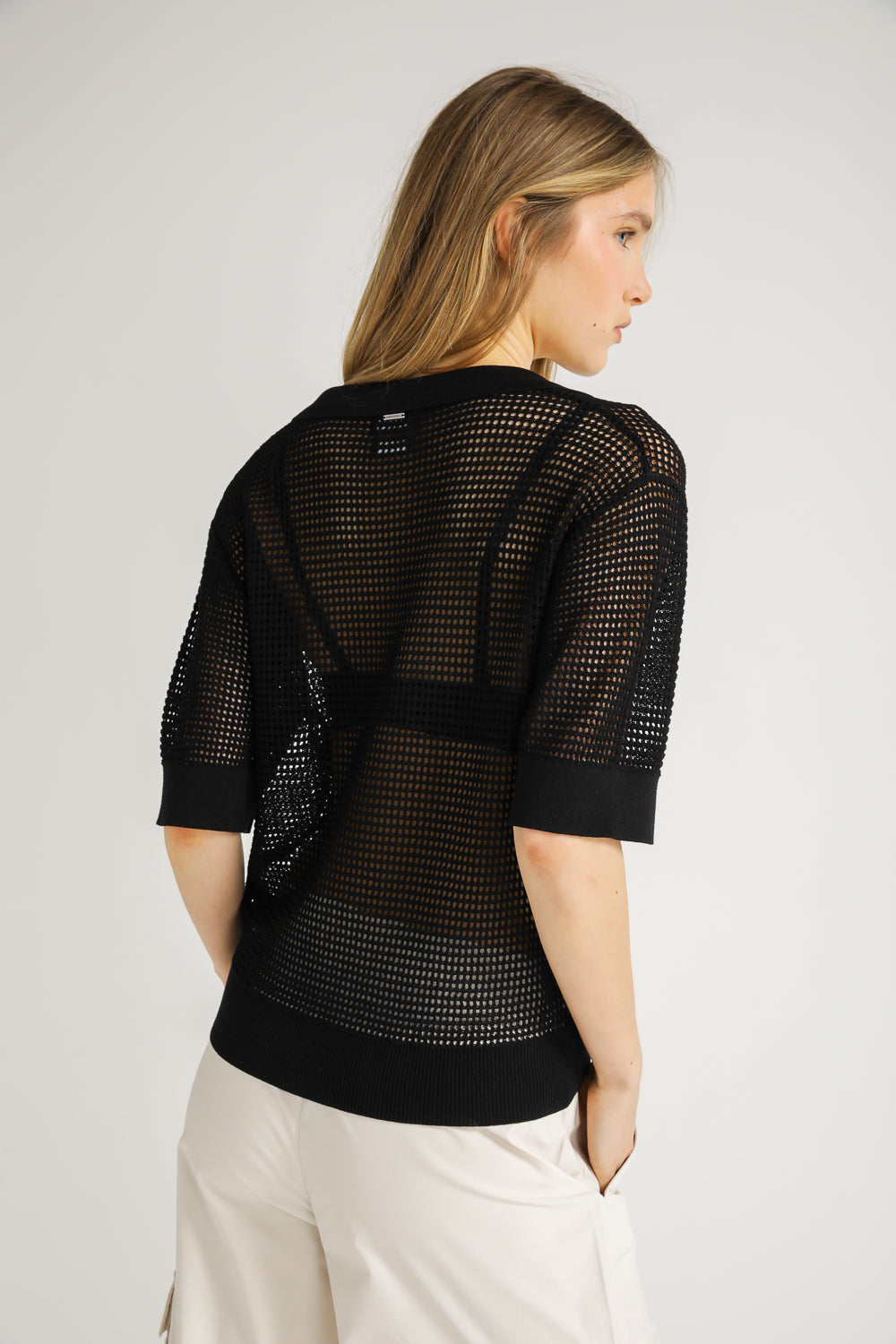 Mesh Polo T Shirt