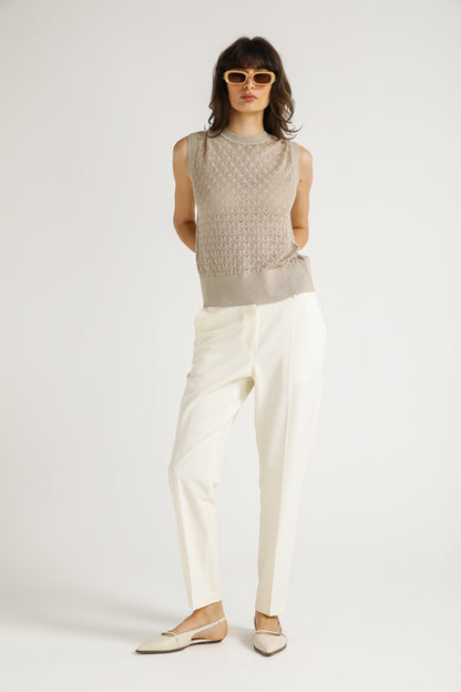 Textured Knit Sleeveless Top