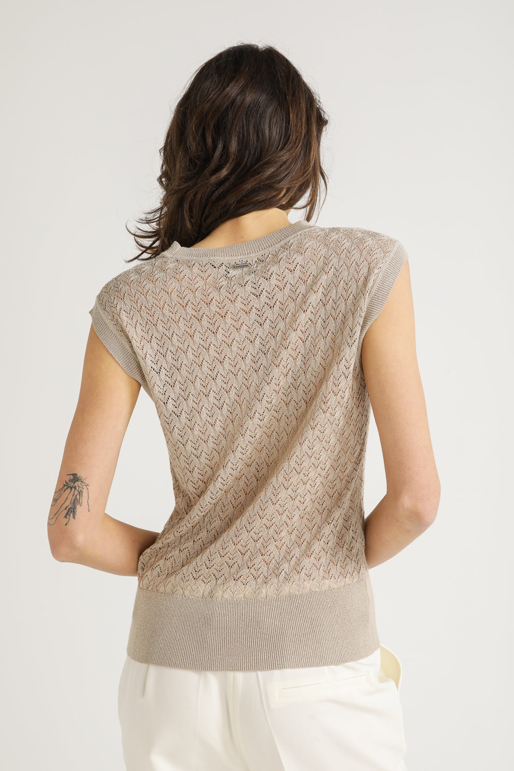 Textured Knit Sleeveless Top