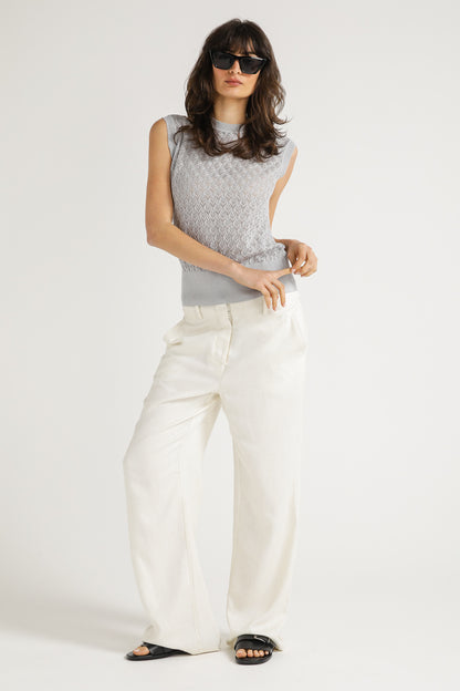 Textured Knit Sleeveless Top