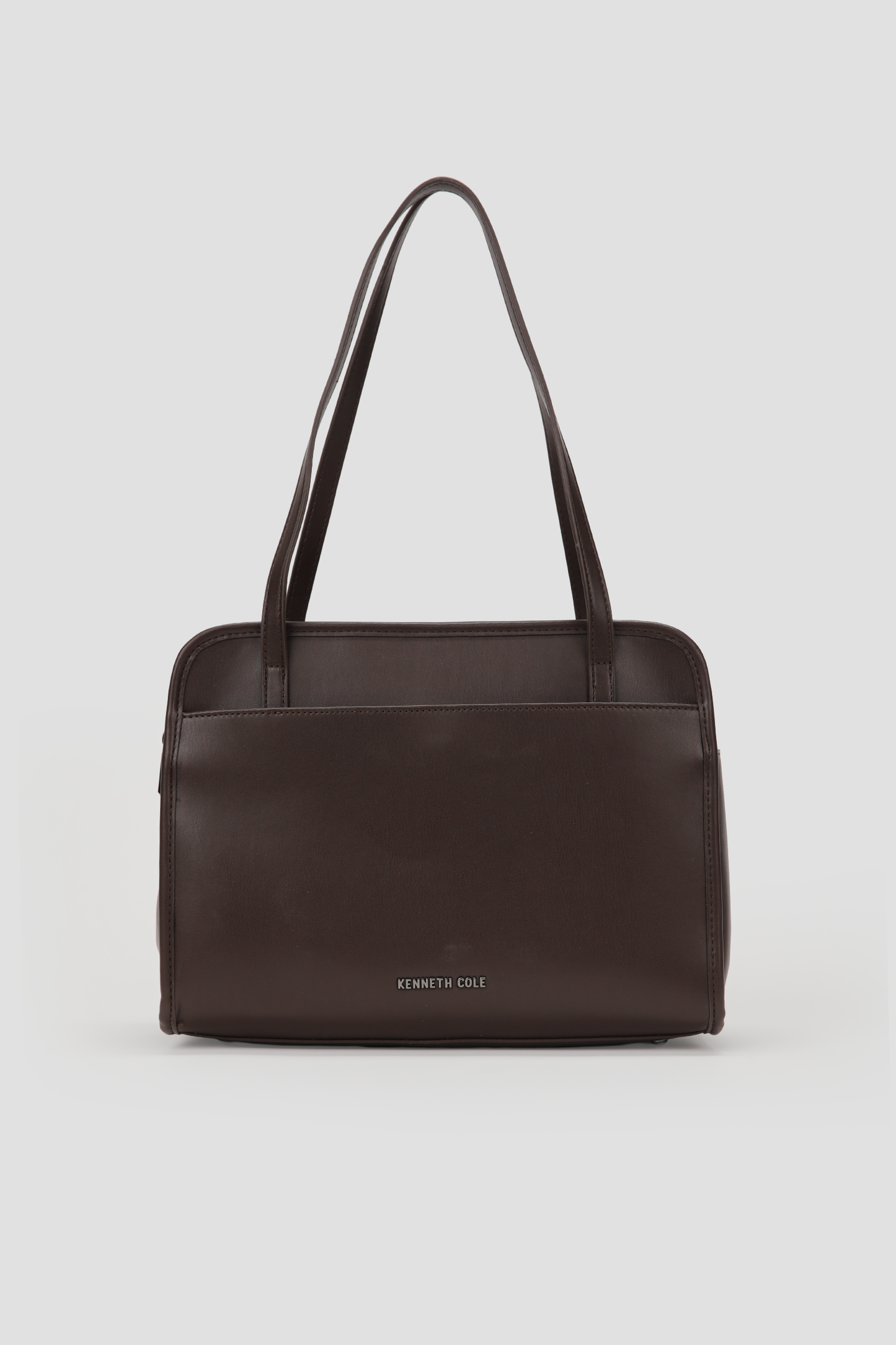 Structured Faux Leather Shoulder Bag