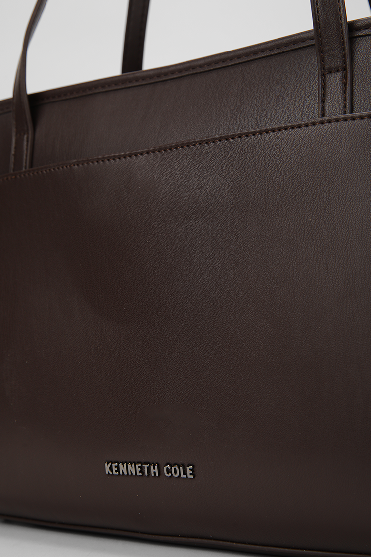 Structured Faux Leather Shoulder Bag