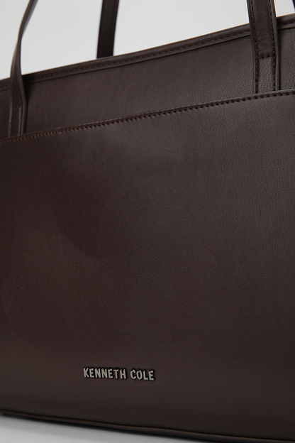 Structured Faux Leather Shoulder Bag