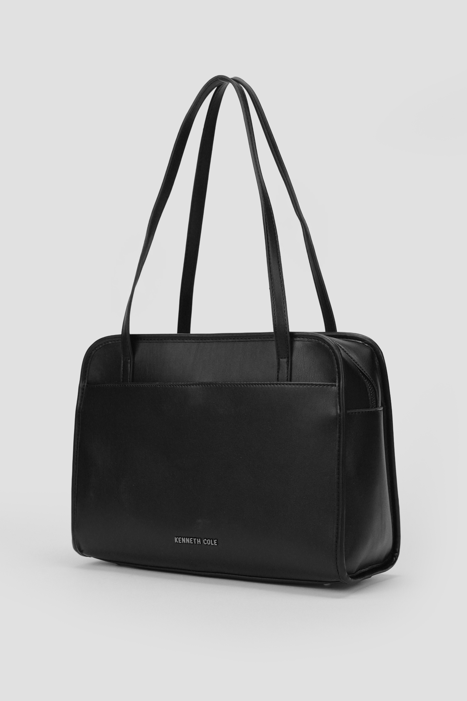 Structured Faux Leather Shoulder Bag