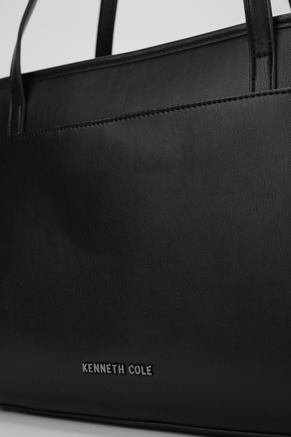 Structured Faux Leather Shoulder Bag