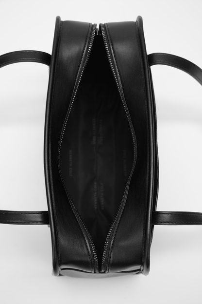 Structured Faux Leather Shoulder Bag