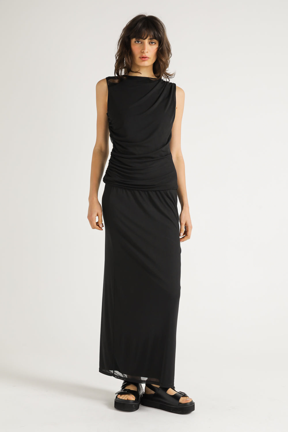 Draped Sleeveless Top