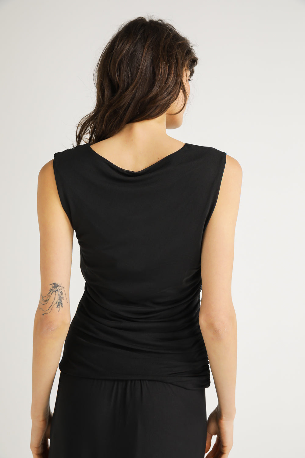 Draped Sleeveless Top