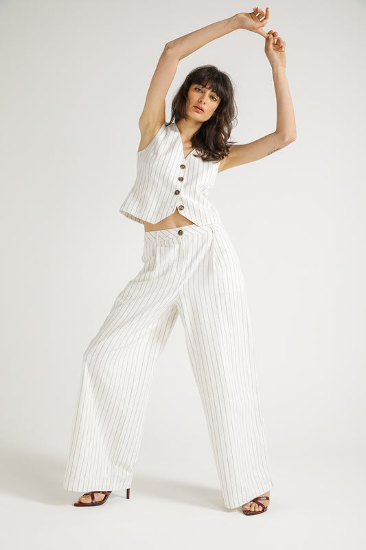 Pinstripe Tailored Pants