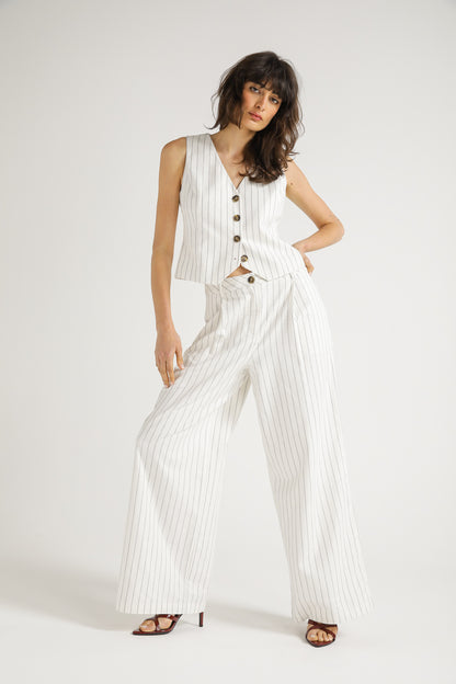Pinstripe Tailored Pants