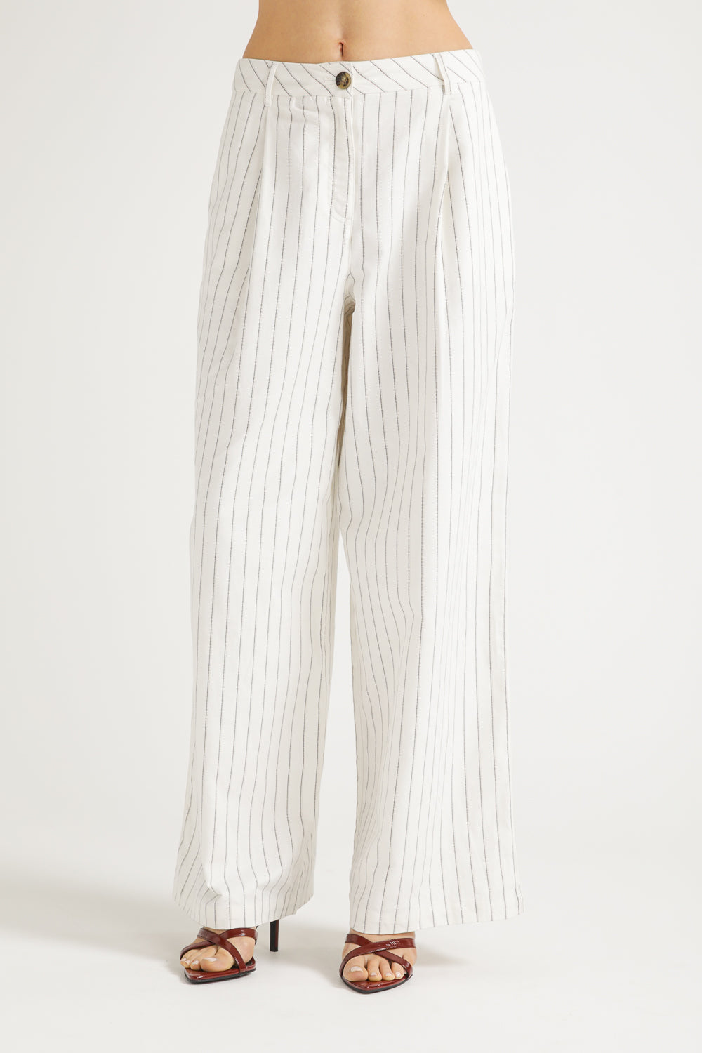 Pinstripe Tailored Pants