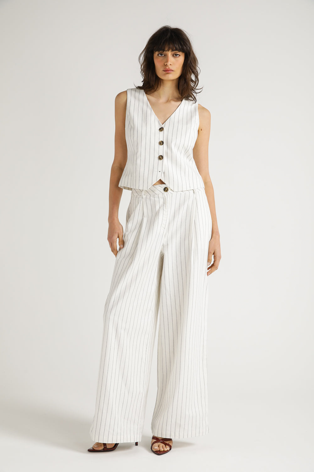 Pinstripe Tailored Vest