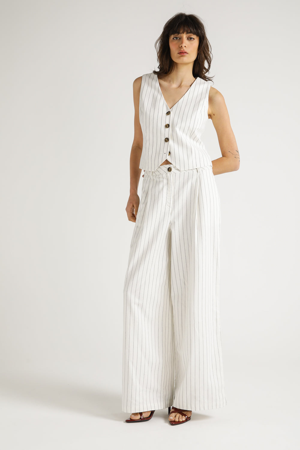 Pinstripe Tailored Vest
