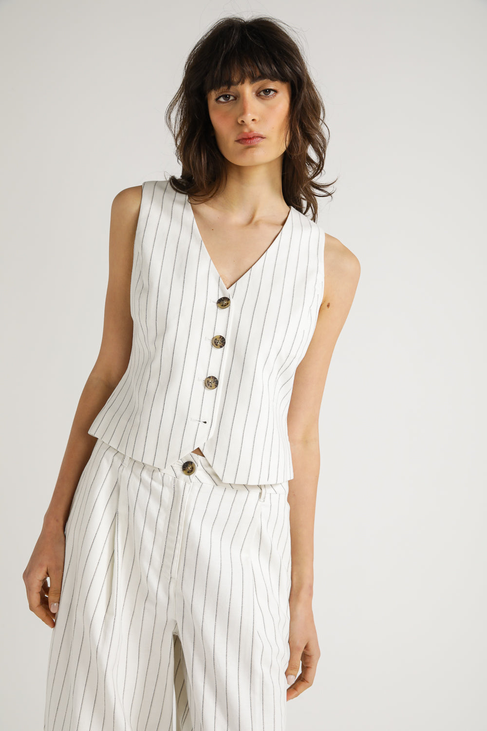 Pinstripe Tailored Vest