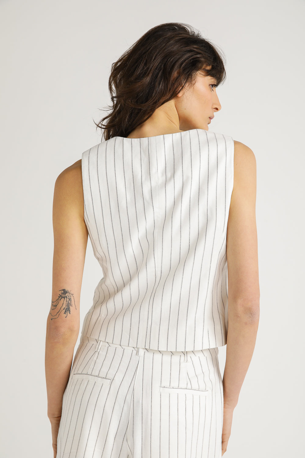 Pinstripe Tailored Vest
