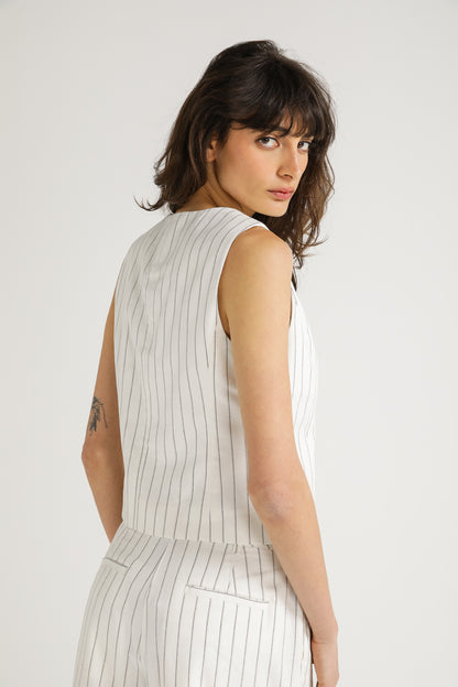 Pinstripe Tailored Vest
