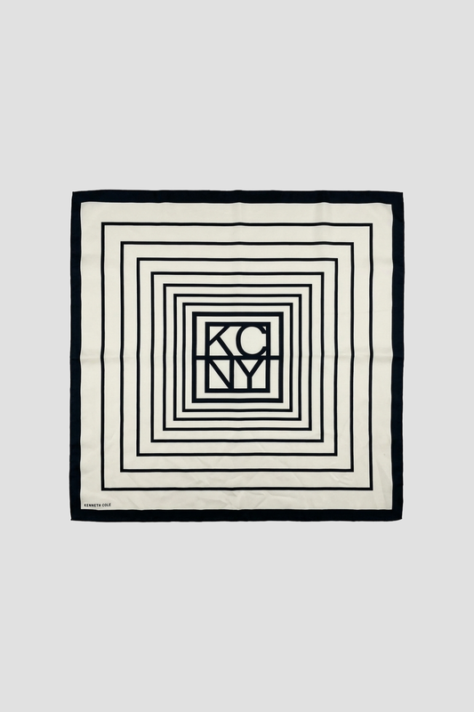 Geometric Logo Print Scarf