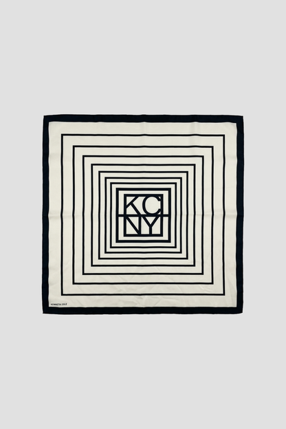 Geometric Logo Print Scarf