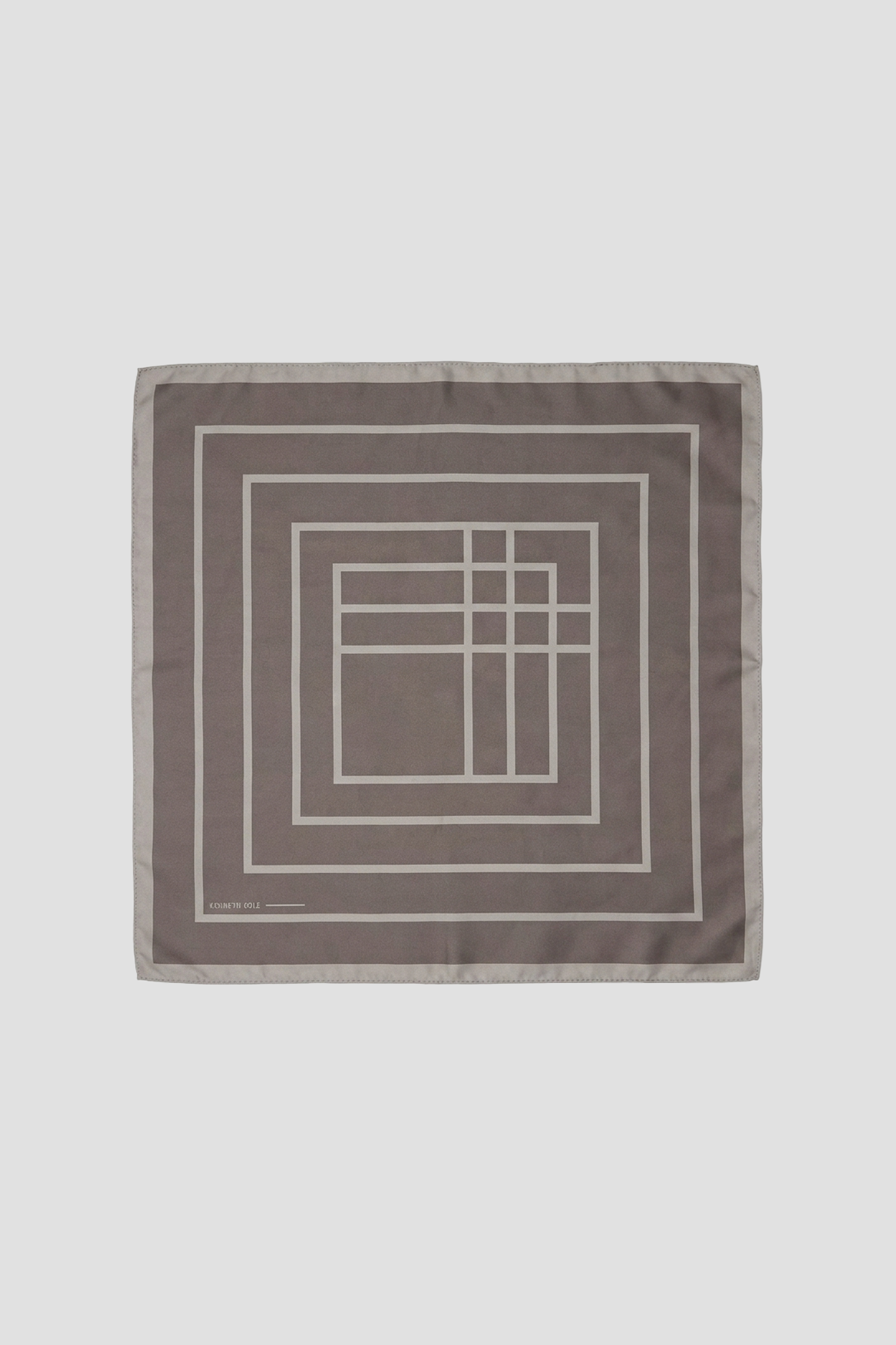 Geometric Print Logo Scarf